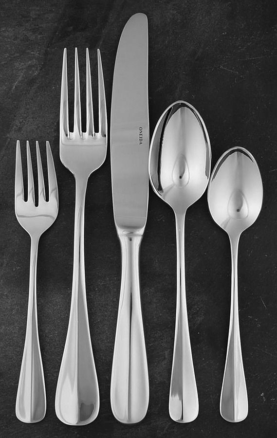 Baguette (Stainless) 5 Piece Place Setting by Oneida Silver-1