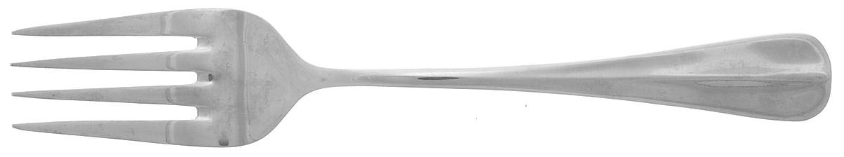 Baguette (Stainless) Medium Solid Cold Meat Serving Fork by Oneida Silver-1