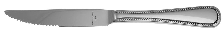 Pearl (Stainless) Steak Knife Individual Hollow, Serrate HC by Oneida Silver-1