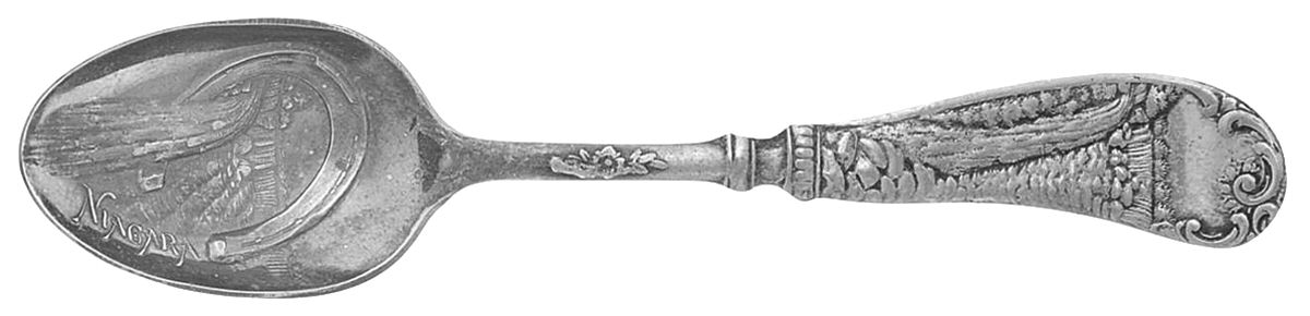 States & Cities Souvenir Spoons(Extra Coin Plate) New York Demitasse Spoon by Oneida Silver-1