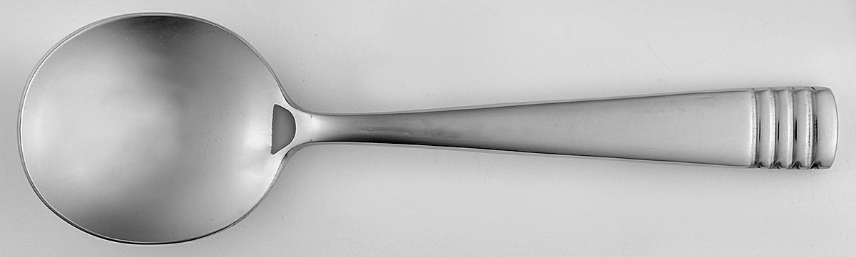 Culinaria (Stainless) Round Bowl Soup Spoon (Cream Soup) by Oneida Silver-1
