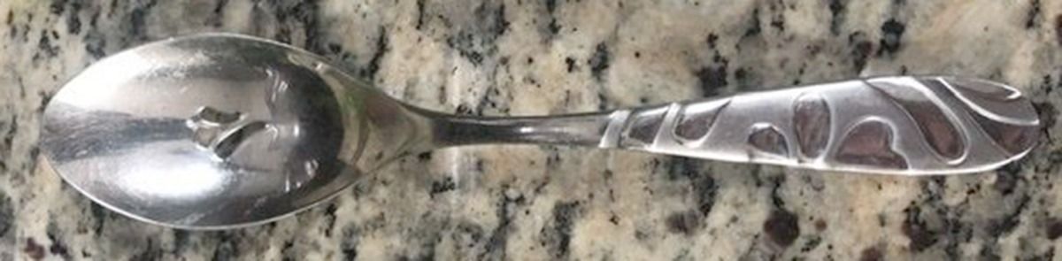 Cosmic (Stainless) Pierced Tablespoon (Serving Spoon) by Oneida Silver-1