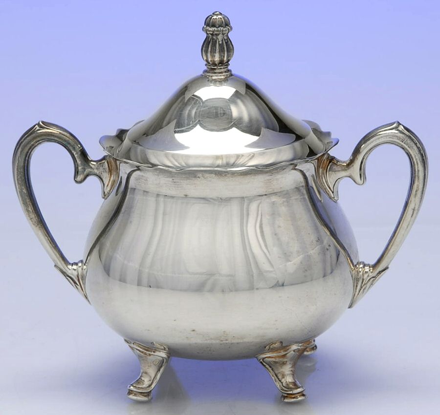 Colonial Suite (Slvp, Hollowware) Sugar Bowl & Lid by Oneida Silver-1