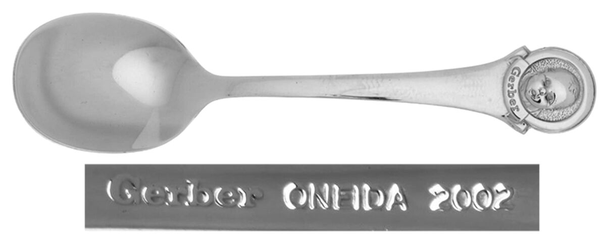 Gerber (Stainless) Spoon-Baby/Straight Handle by Oneida Silver-1