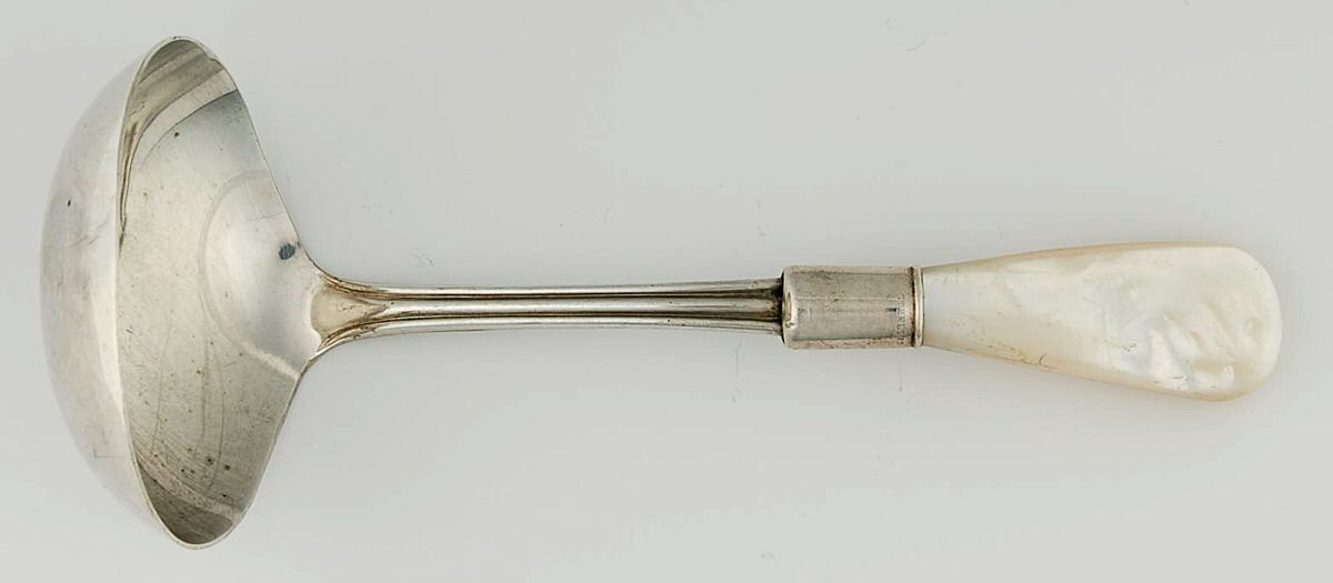 Pearl Handle Flatware 3 (Sterling) Pearl Handle Gravy Ladle by Oneida Silver-1