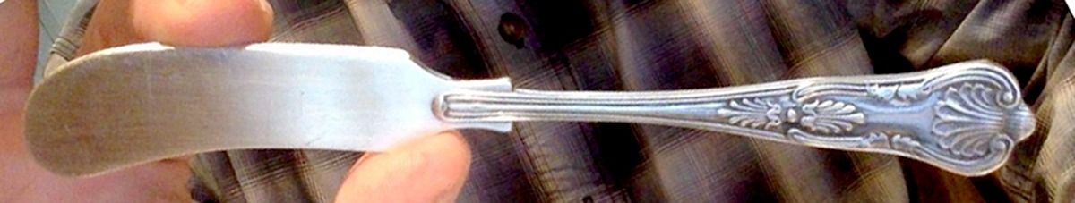 Kings (Silverplate) Flat Handle Master Butter Knife by Oneida Silver-1