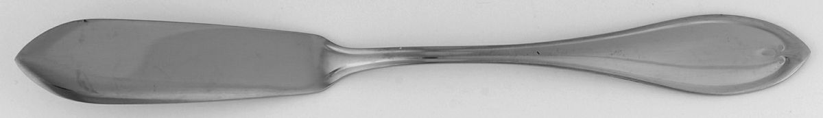 Temple (Stainless) Flat Handle Master Butter Knife by Oneida Silver-1