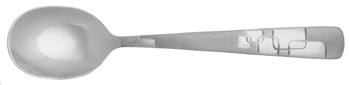 Quadratic (Stainless) Round Bowl Soup Spoon (Cream Soup) HC by Oneida Silver-1