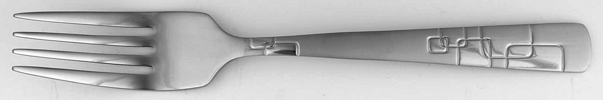 Quadratic (Stainless) Fork by Oneida Silver-1