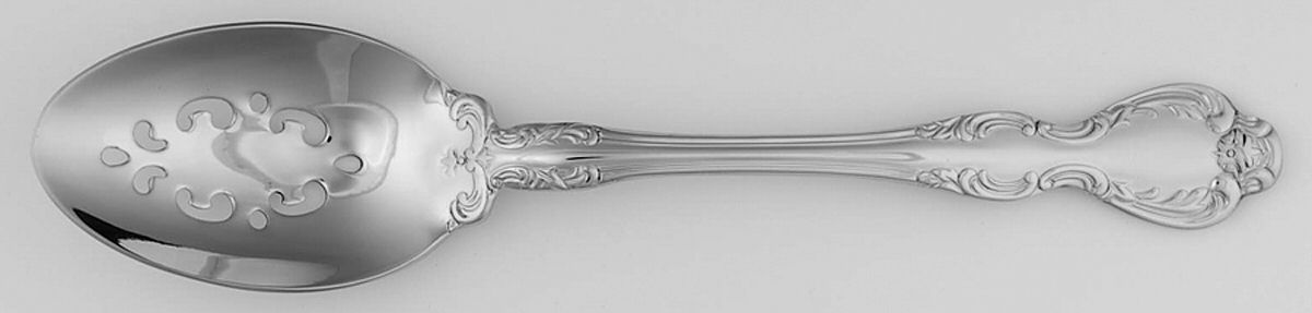 Mandolina (Stainless) Pierced Tablespoon (Serving Spoon) by Oneida Silver-1