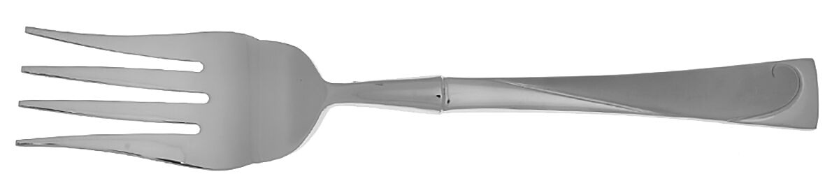 Script (Stainless) Cold Meat Fork Large, Stainless Tines HC by Oneida Silver-1