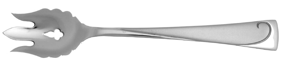 Script (Stainless) Vegetable Serving Fork Solid  HC by Oneida Silver-1
