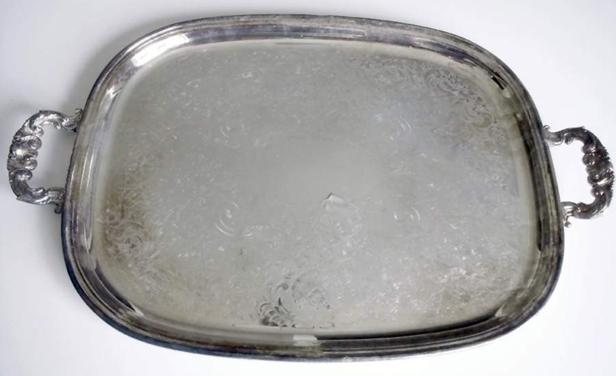 2395 (Silverplate, Hollowware) Large Silverplate Waiter Tray by Oneida Silver-1
