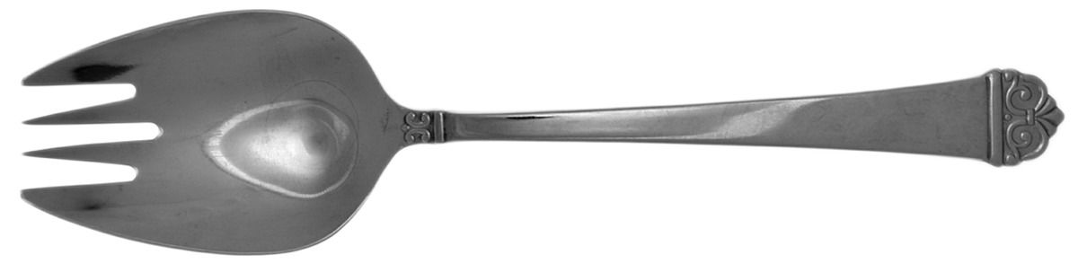 Bianco (Stainless, Glossy) Solid Salad Serving Fork by Oneida Silver-1
