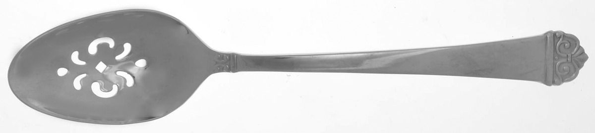 Bianco (Stainless, Glossy) Pierced Tablespoon (Serving Spoon) by Oneida Silver-1