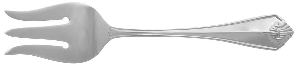 King James (Stainless) Medium Solid Cold Meat Serving Fork by Oneida Silver-1