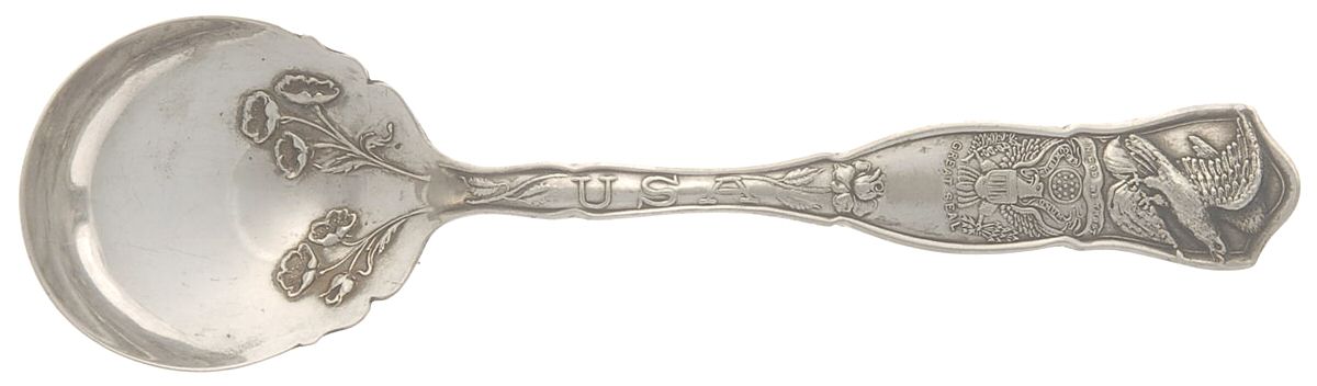 States & Cities Souvenir Spoons(Silverplate) USA Sugar Spoon by Oneida Silver-1