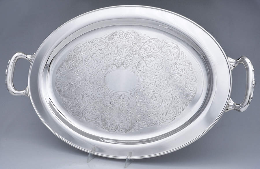 Early American (Silverplate, Hollowware) 20" Waiter Tray by Oneida Silver-1