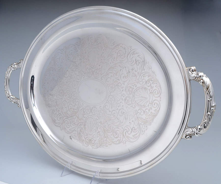 Early American (Silverplate, Hollowware) 20" Waiter Tray by Oneida Silver-1