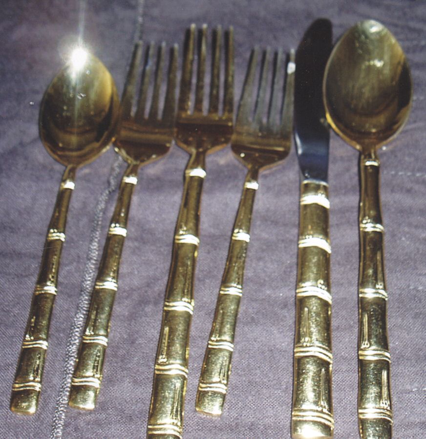 Shantung Gold (Gold Electroplate) Teaspoon by Oxford Hall-1