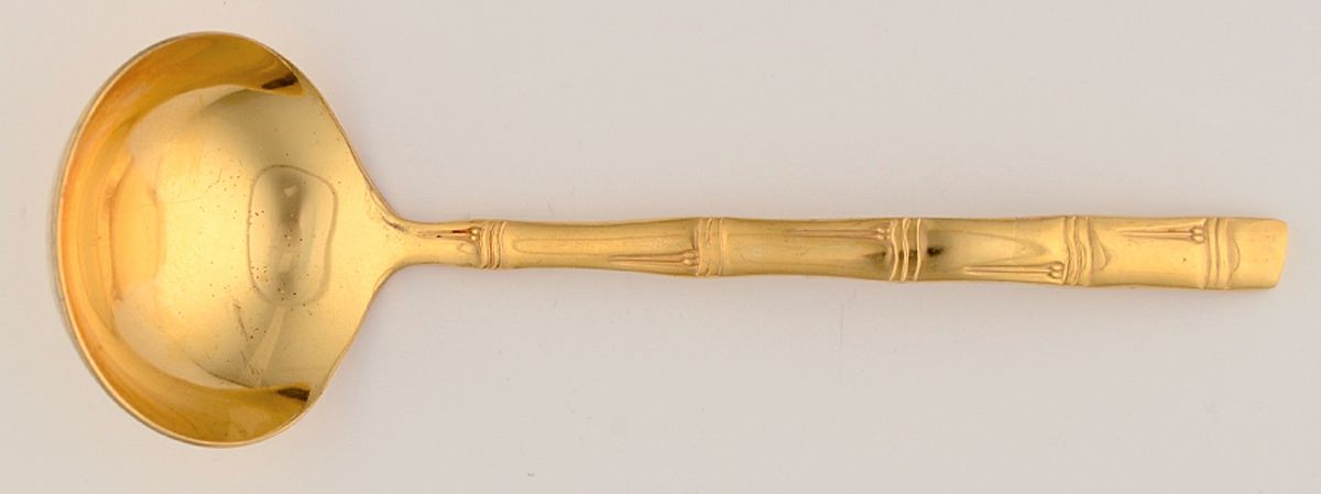 Shantung Gold (Gold Electroplate) Solid Gravy Ladle by Oxford Hall-1