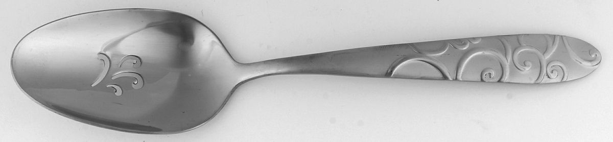 Bohemian (Stainless) Pierced Tablespoon (Serving Spoon) by Oneida Silver-1