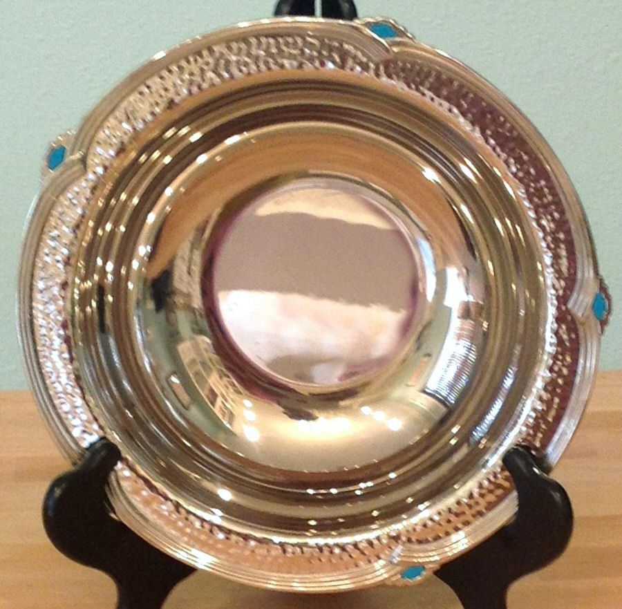 Tesoro-Turquoise (Stainless, Hollowware) 8" Round Bowl by Oneida Silver-1