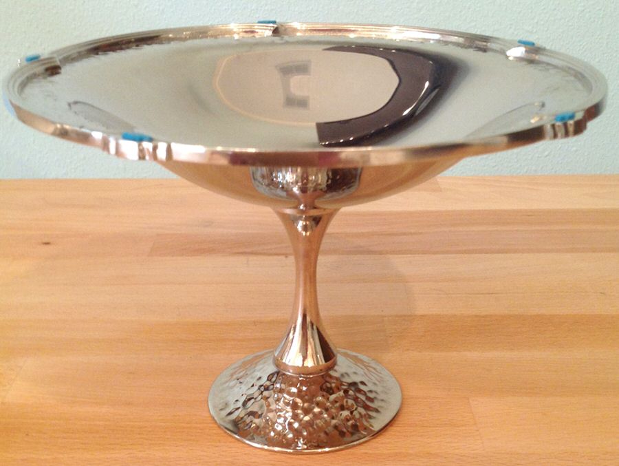Tesoro-Turquoise (Stainless, Hollowware) Compote by Oneida Silver-1