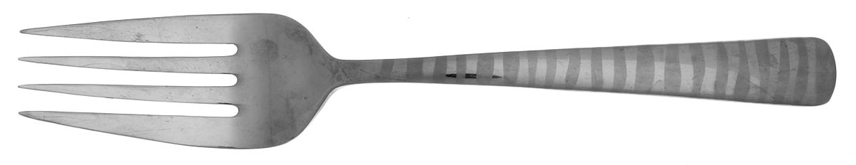Lynx (Stainless) Medium Solid Cold Meat Serving Fork by Oneida Silver-1
