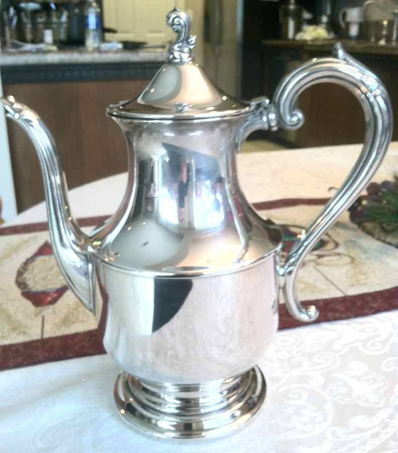 OHS385 (Silverplate, Hollowware) Silverplate Coffee Pot by Oneida Silver-1