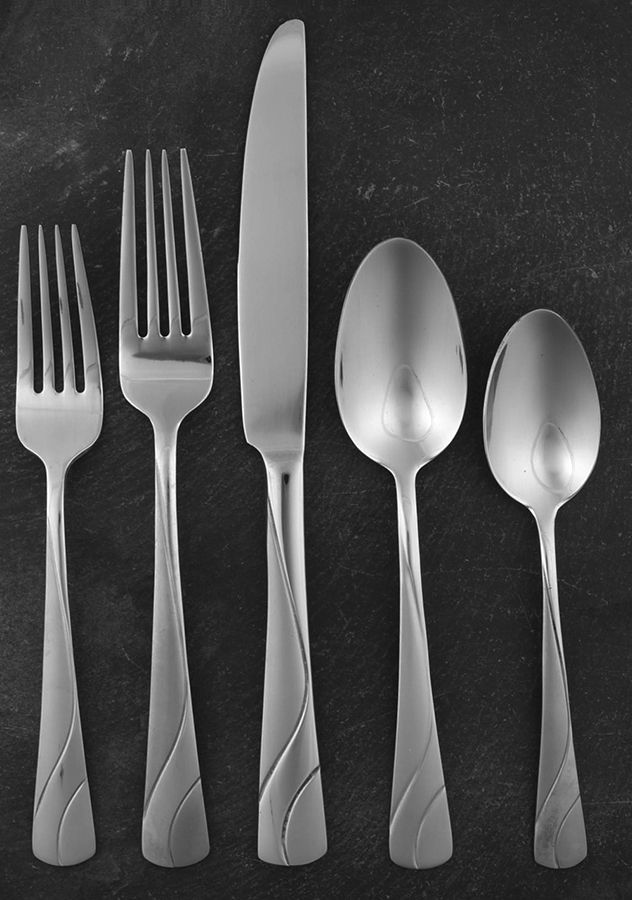 River (Stainless) 40 Piece Estate Set by Oneida Silver-1