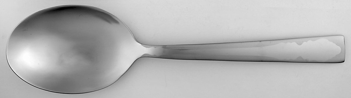 Carine Silhouette (Stainless) Solid Salad Serving Spoon by Oneida Silver-1
