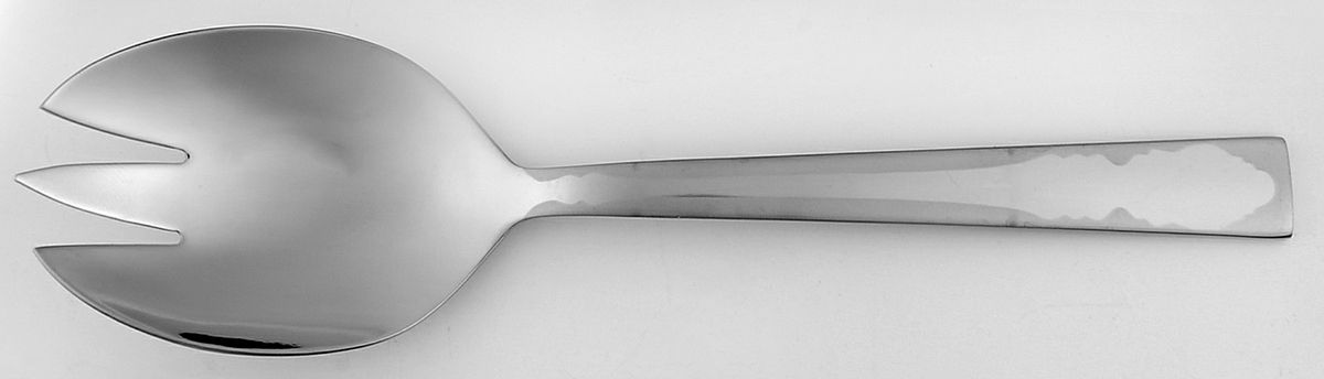 Carine Silhouette (Stainless) Solid Salad Serving Fork by Oneida Silver-1