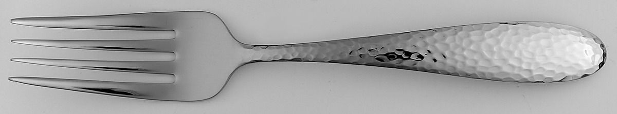 Reyna (Stainless) Medium Solid Cold Meat Serving Fork by Oneida Silver-1