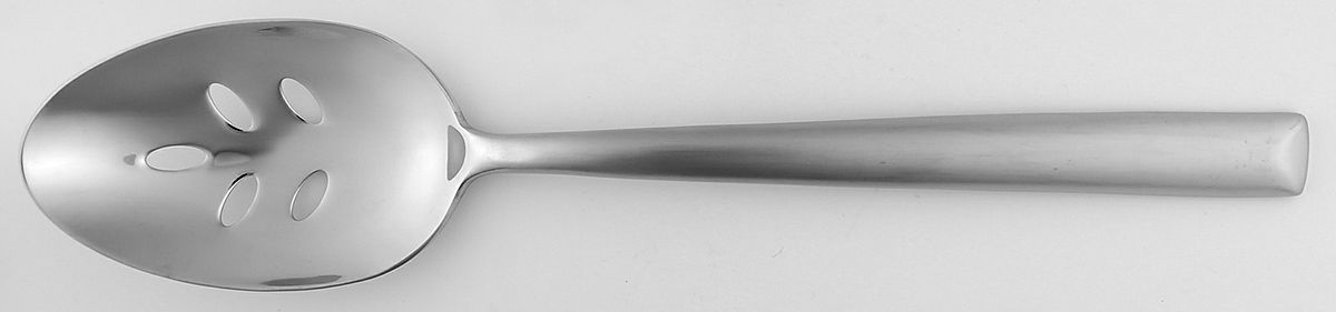 Satin Urbana (Stainless) Pierced Tablespoon (Serving Spoon) by Oneida Silver-1