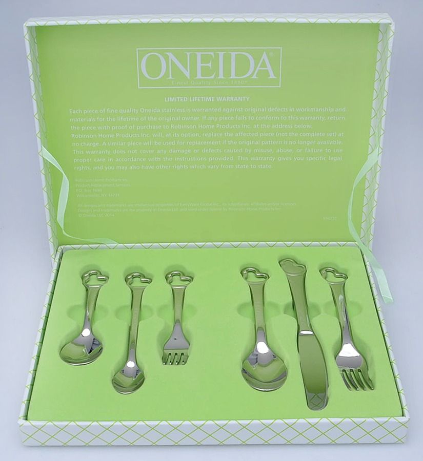 Duckling (Stainless) (6 pc) Child's Set (BF, BS, INS, YF, YS, YKS) by Oneida Silver-1
