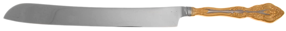 Golden Michelangelo (Stainless) Wedding Cake Knife with Stainless Blade HC by Oneida Silver-1