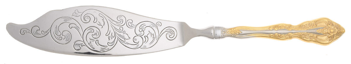 Golden Michelangelo (Stainless) Fish Serving Knife with Stainless Blade HC by Oneida Silver-1