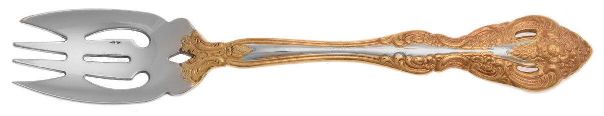 Golden Michelangelo (Stainless) Fish/Salad Fork Individual Large HC by Oneida Silver-1