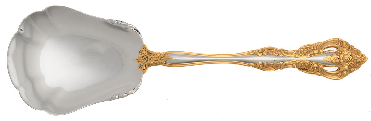 Golden Michelangelo (Stainless) Solid Shell Casserole Spoon by Oneida Silver-1