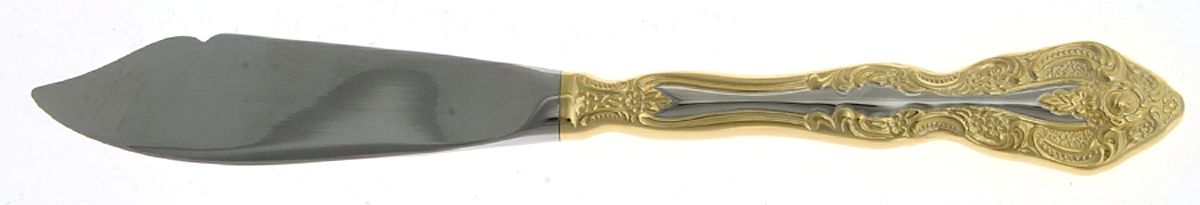 Golden Michelangelo (Stainless) Hollow Handle Master Butter Knife by Oneida Silver-1
