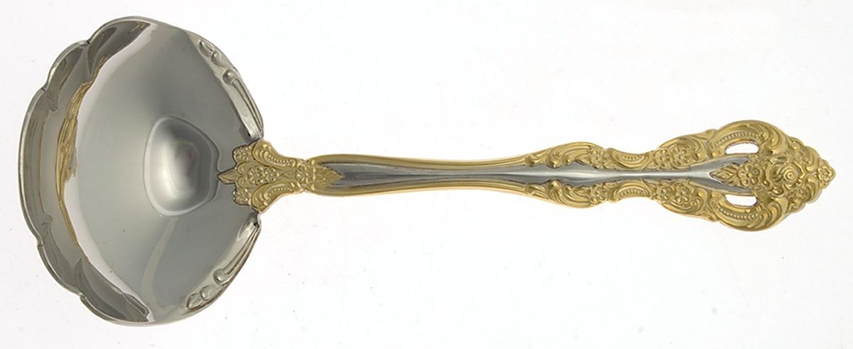 Golden Michelangelo (Stainless) Solid Gravy Ladle by Oneida Silver-1