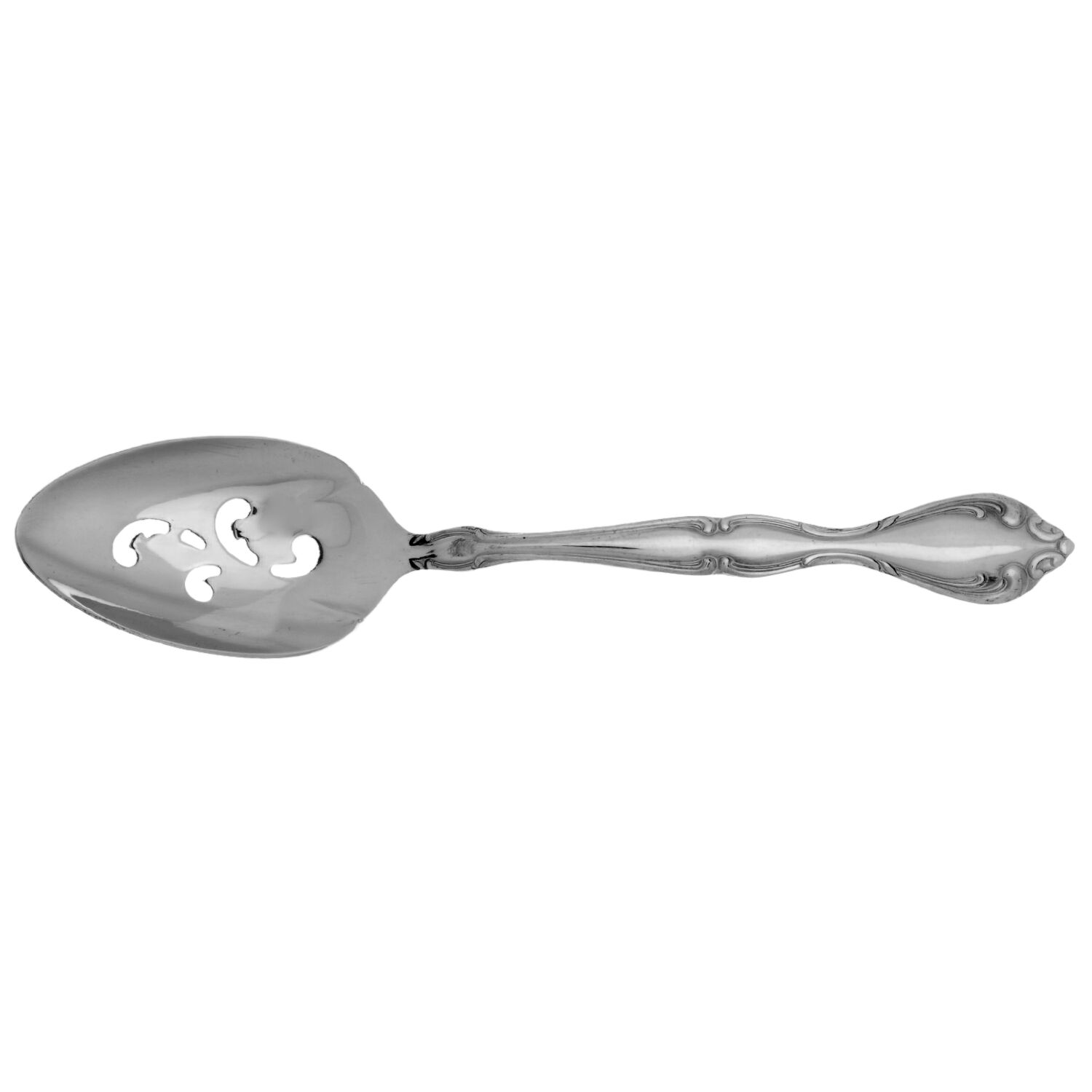 Andrina (Stainless) Pierced Tablespoon (Serving Spoon) by Oneida Silver-1