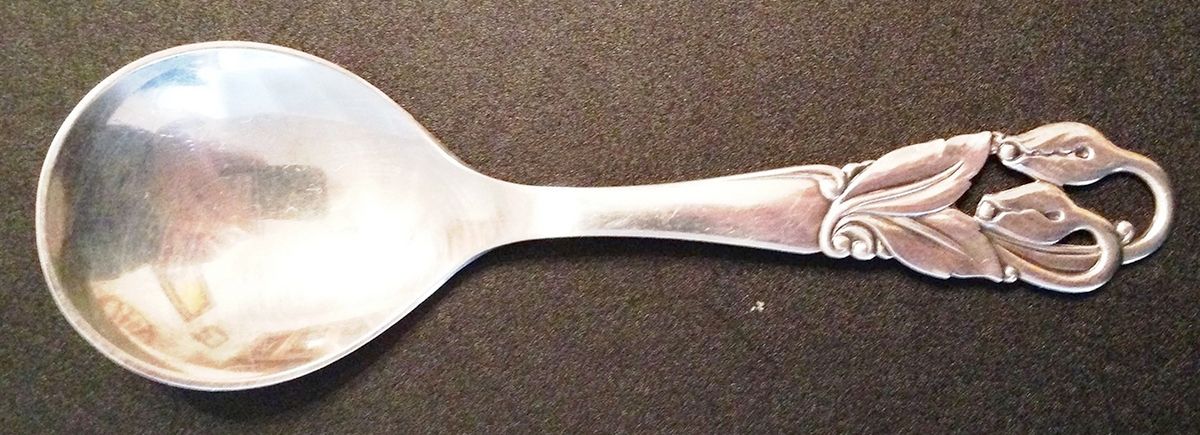 OVM5 (Silverplate) Solid Bon Bon Spoon by OV Mogensen-1