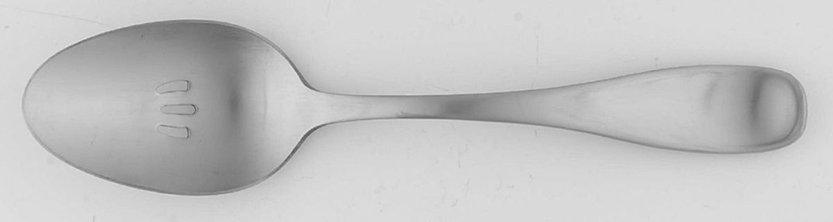 Satin Voss (Stainless) Pierced Tablespoon (Serving Spoon) by Oneida Silver-1