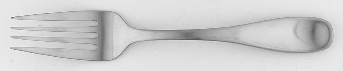 Satin Voss (Stainless) Medium Solid Cold Meat Serving Fork by Oneida Silver-1