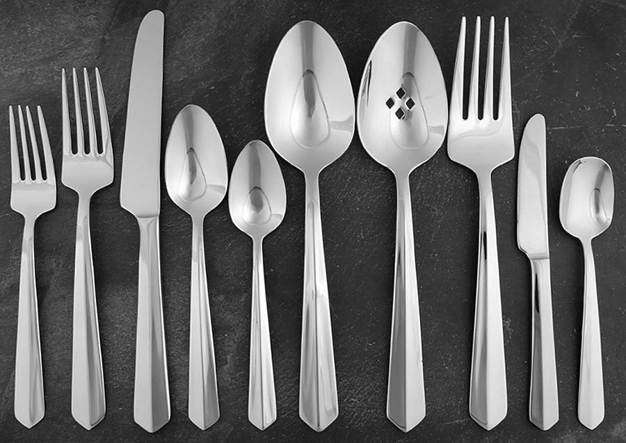Vertica (Stainless) 65 Piece Set by Oneida Silver-1