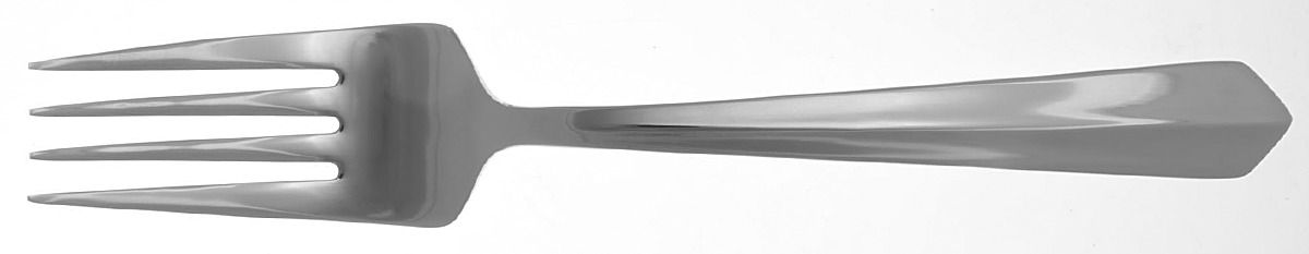 Vertica (Stainless) Medium Solid Cold Meat Serving Fork by Oneida Silver-1