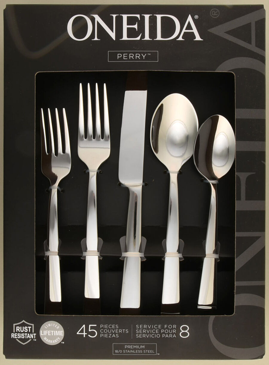 Perry (Stainless) 45 Piece Set by Oneida Silver-1