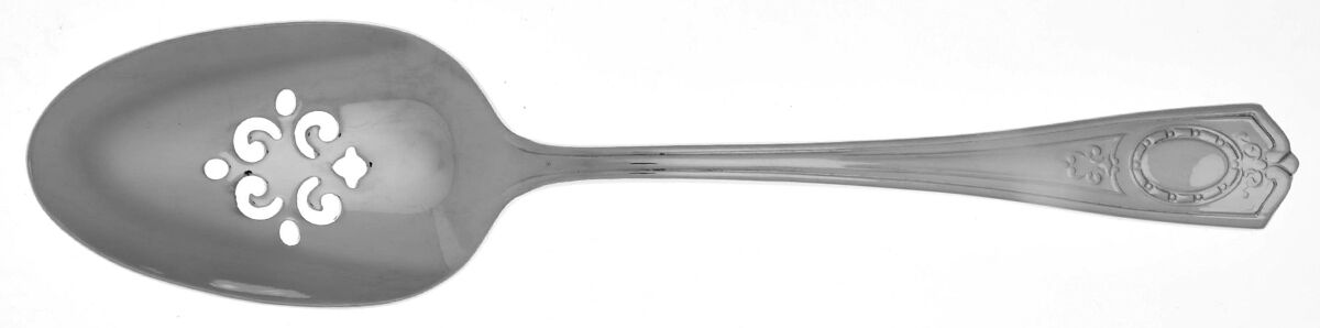 Louis XVI (Stainless) Pierced Tablespoon (Serving Spoon) by Oneida Silver-1